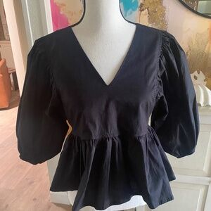 KARLIE Black VNeck Top